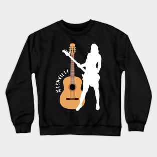 City of Music Nashville Tennessee guitar home of country music USA city break Crewneck Sweatshirt